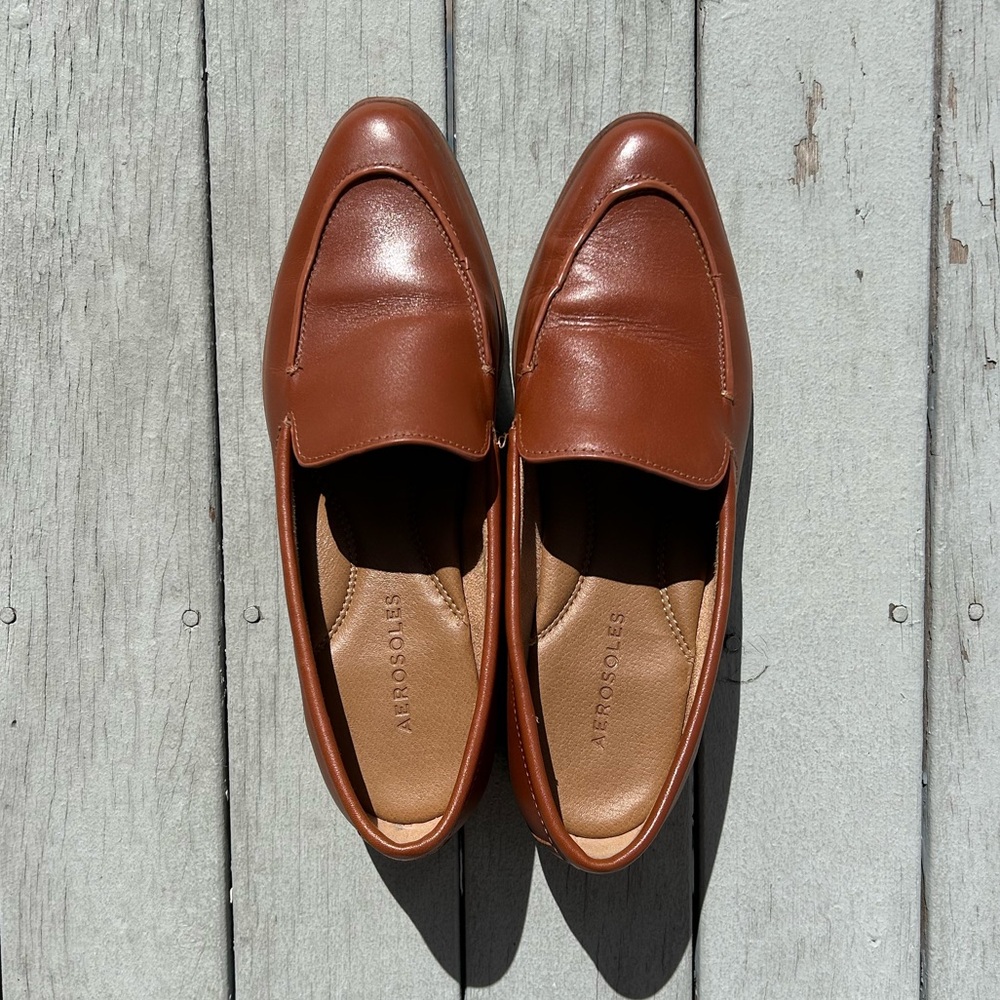 Aerosoles Brown Leather Loafers